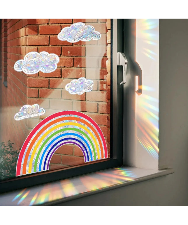 Rainbow Clouds, Sunlight Refraction, Dazzling Glass Display Windows, Home Decoration, Wall Stickers, Window Stickers