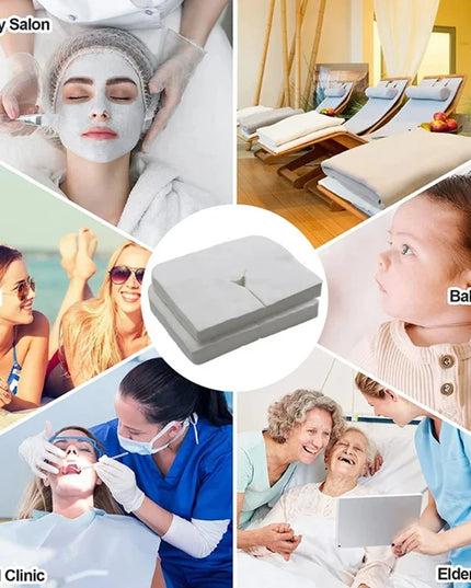 100/200Pcs SPA Face Massage Pad Beauty Salon Massage Headrest Pad Disposable Cotton Pillow Towel Cover Face Skin Care Tool