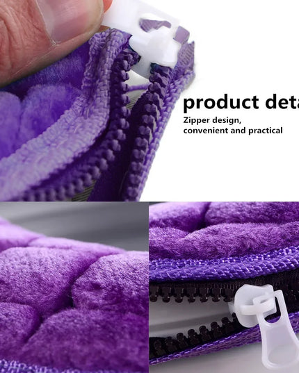 Bathroom Toilet Seat Cover Soft Winter Warm Plush Cushion O-shaped Washable Toilet Lid Cushion Household Supplies 37cm×44cm