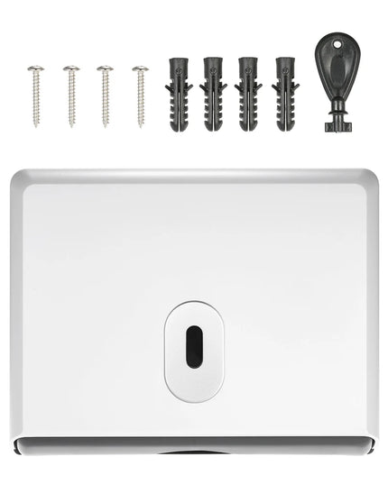 ABS Material Rectangular Wall-mounted Bathroom Tissue Dispenser Tissue Box Holder Home Car Organizer for Multifold Paper Towels