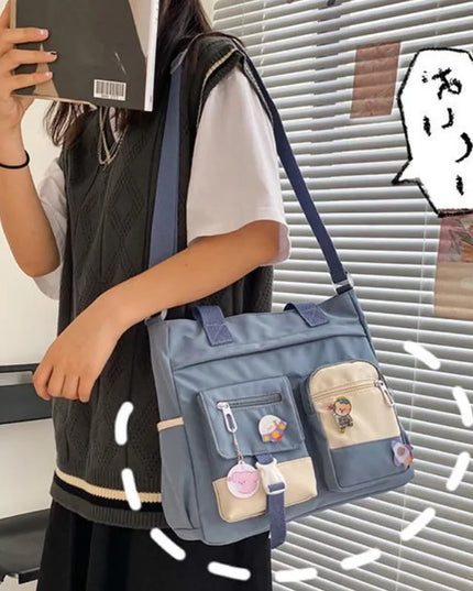 Waterproof Canvas Women Handbags Shoulder Bag Nylon Ladies Messenger Bag Oxford Crossbody Bags Tote Book Bags for Girls Satchels