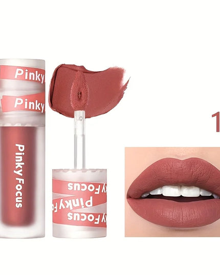 Matte Lip Gloss - Smudge-resistant, non-stick cup waterproof and sweatproof, long-lasting matte silky velvet lip gloss