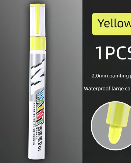 Car paint scratches repair brush pen waterproof water paint marker pen car tire tread care automotive  black white red silver