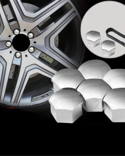 20Pcs Car Wheel Nut Caps Hub Screw Cover 17mm for Mercedes Benz W203 W210 W211 W124 W202 W204 W212 W176 AMG