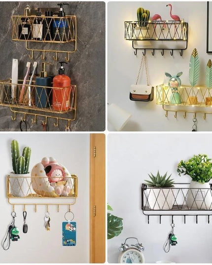 Shower Caddy Basket Shelf, Bathroom Shampoo Organizer Shelves, Kitchen Storage Rack, No Drilling Wall Mounted Shower Shelf