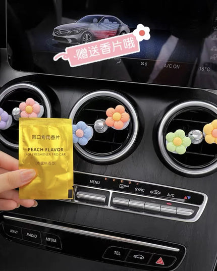 6/3/1PC Set Flower Car Outlet Vent Clip Small Daisy Air Conditioning Clip Car Interior Decoration Aromatherapy Perfume Clip Gift