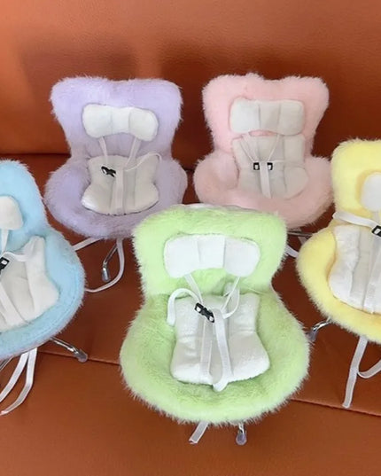 15-17cm Car Doll Seat Safety Seat Cute Doll Air Outlet Decoration High-grade Car Interior Decoration