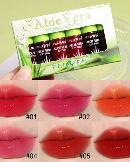 6Pcs Water Glow Jelly Moisturizing Lip Gloss Set Transparent Lip Glaze Oil Hydrating Lip Plumper Liquid Lipstick Lips Cosmetic