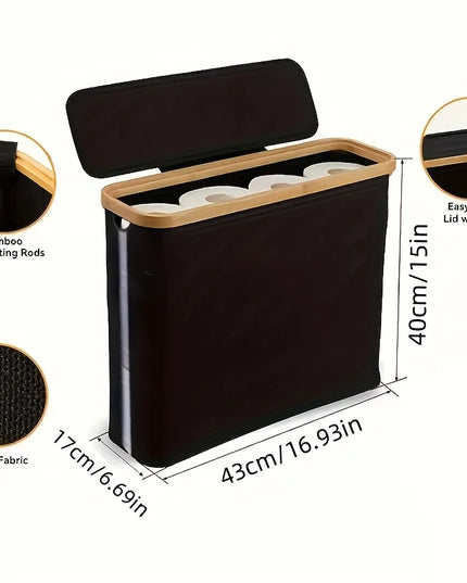 Bohemian Toilet Paper Holder - Modern Bathroom Organizer Container, Hand Towel Organizer, Laundry Basket