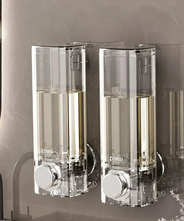 Wall-Mounted Soap Dispenser No-Drill Suction Cup Plastic Lead-Free Independent Installation Bathroom Accessories Battery-Free