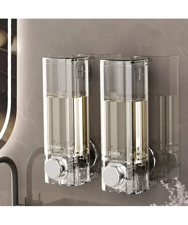 Wall-Mounted Soap Dispenser No-Drill Suction Cup Plastic Lead-Free Independent Installation Bathroom Accessories Battery-Free