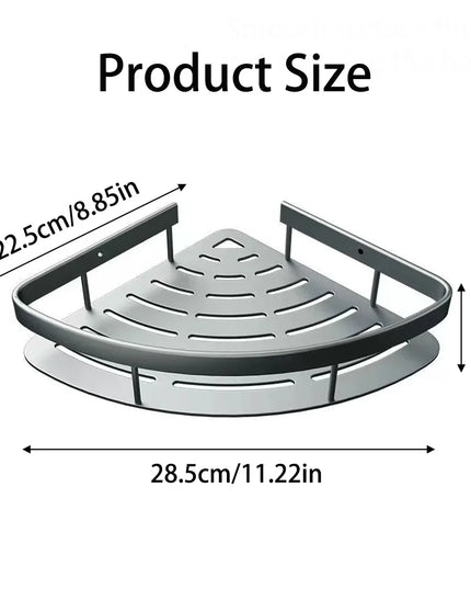 Bathroom Shelf Aluminum Alloy Shampoo Rack Makeup Storage Organizer Shower Shelf Bathroom Accessories No Drill Wall Corner Shelf