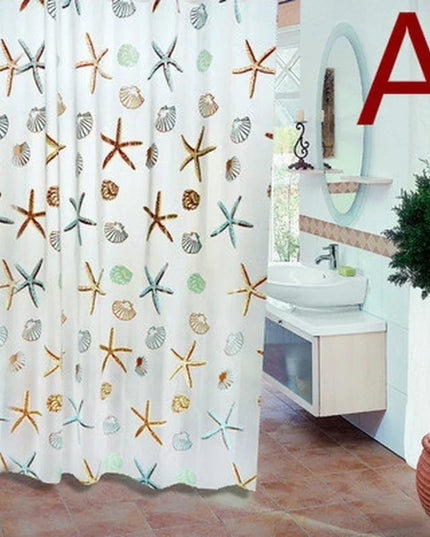 180*200cm Bathroom Curtain Waterproof Shower Curtain with 12 Curtain Hooks and Rings Shower Curtain Set
