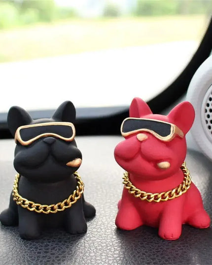 Wear-resistant Bulldog Car Ornaments Feel Comfortable Resin Material Car Dashboard Decoration Car Accessories Interior Decor
