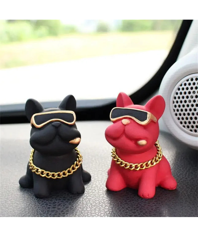 Wear-resistant Bulldog Car Ornaments Feel Comfortable Resin Material Car Dashboard Decoration Car Accessories Interior Decor