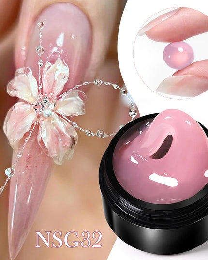 BORN PRETTY 15ml Clear Non Stick Hand Extension Gel 3D Shaping Sculpting Carving Nail Art Solid Hard Gel for Fake Nail