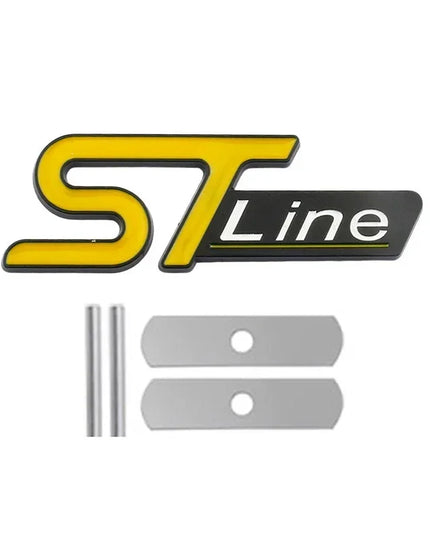 For FORD ST LINE Logo Front Grill Emblem Badge Car Rear Trunk Sticker Decals Focus Kuga Fiesta Mondeo ESCAPE Ecoboost