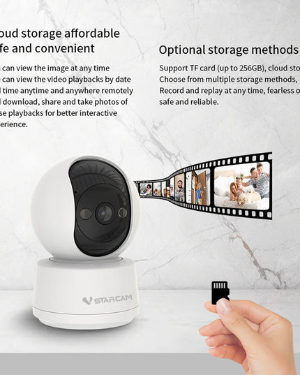 Vstarcam 5MP Home IP Camera Smart Video Camera With AI Humanoid Detection 5Ghz Wifi Full Color Night Vision Child safety Camera