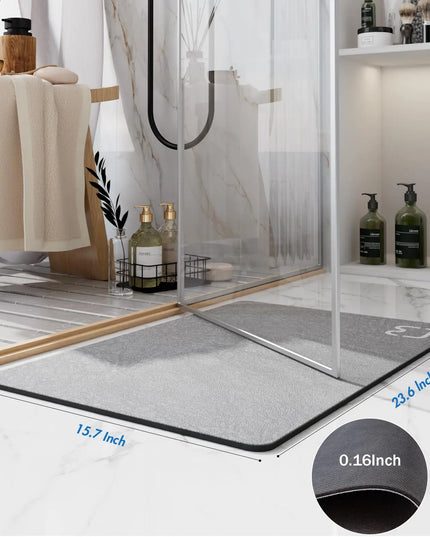 Diatomite Stone Bath Mat Diatomaceous Earth Bath Mat Rug Super Absorbent Non Slip 3.5MM Thickness Bathroom Mat Floor Bathtub Rug