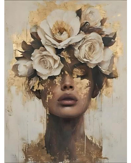 Diamond Painting Beauty Girl Diamond Art Painting Full Square Round Flower 5D Diy Embroidery Mosaic Woman Home Decor