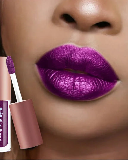 4Pcs/Set Metallic No-stick Cup Lip Gloss Pearly Diamond Fine Glitter Matte Moisturizing Waterproof Lip Glaze Liquid Lipstick Kit