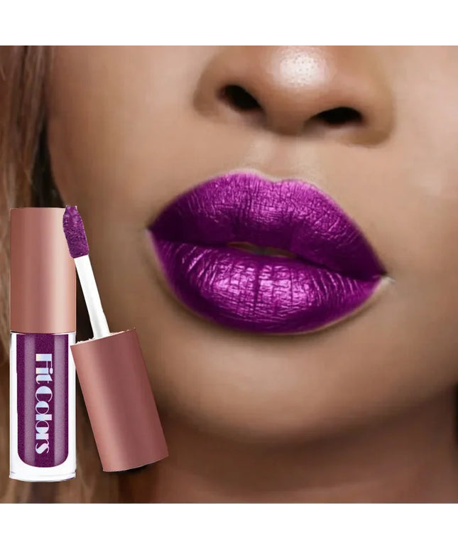 4Pcs/Set Metallic No-stick Cup Lip Gloss Pearly Diamond Fine Glitter Matte Moisturizing Waterproof Lip Glaze Liquid Lipstick Kit