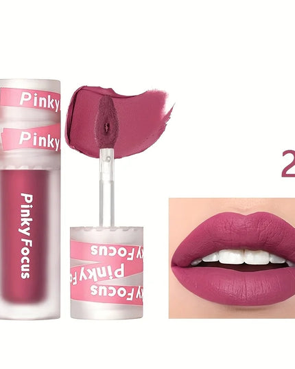 Matte Lip Gloss - Smudge-resistant, non-stick cup waterproof and sweatproof, long-lasting matte silky velvet lip gloss