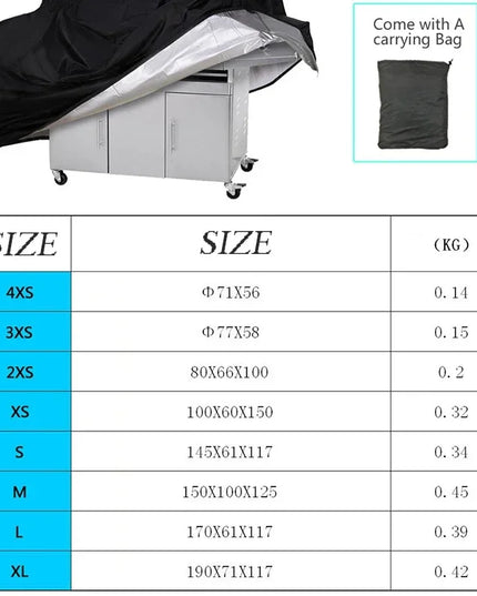 BBQ Cover Anti-Dust Waterproof Heavy Duty Grill Cover Rain Protective Round Rectangle Outdoor Barbecue Cover Accessories