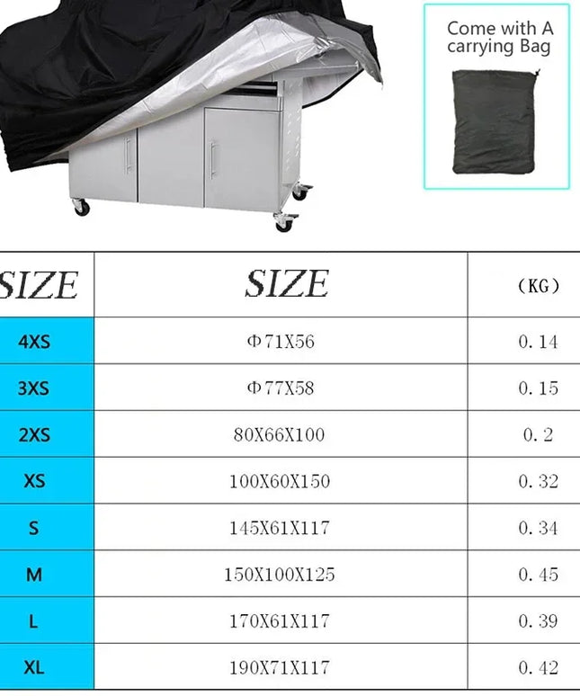 BBQ Cover Anti-Dust Waterproof Heavy Duty Grill Cover Rain Protective Round Rectangle Outdoor Barbecue Cover Accessories