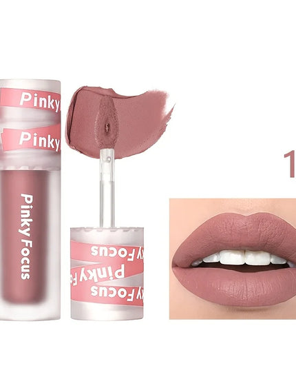 Matte Lip Gloss - Smudge-resistant, non-stick cup waterproof and sweatproof, long-lasting matte silky velvet lip gloss