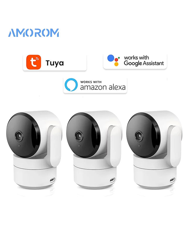 Tuya 1080P Wifi Camera Indoor 360 PTZ Pet Baby Monitor IR Night Vision Ai Detect P2P Surveillance IP Cameras with Google Alexa
