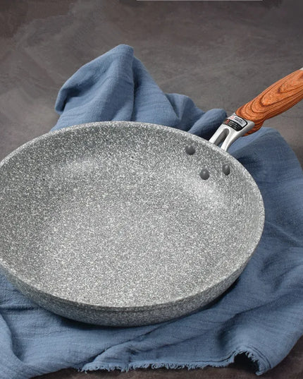 Durable Stone Frying Wok Pan Non-stick Ceramic Pot Induction Fryer Steak Cooking Gas Stove Skillet Cookware Tool for Kitchen Set