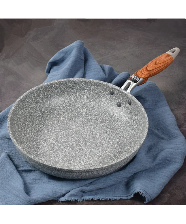 Durable Stone Frying Wok Pan Non-stick Ceramic Pot Induction Fryer Steak Cooking Gas Stove Skillet Cookware Tool for Kitchen Set