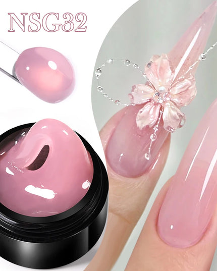 BORN PRETTY 15ml Clear Non Stick Hand Extension Gel 3D Shaping Sculpting Carving Nail Art Solid Hard Gel for Fake Nail