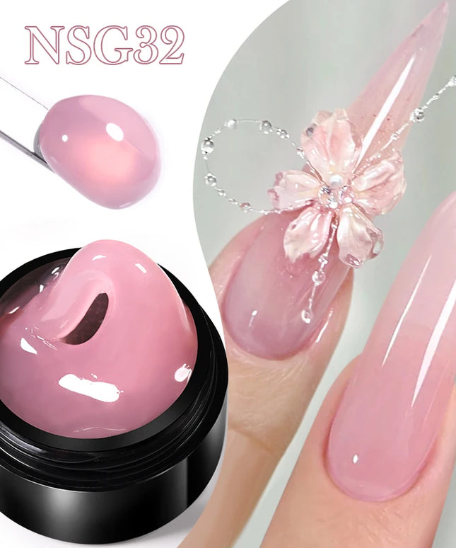 BORN PRETTY 15ml Clear Non Stick Hand Extension Gel 3D Shaping Sculpting Carving Nail Art Solid Hard Gel for Fake Nail