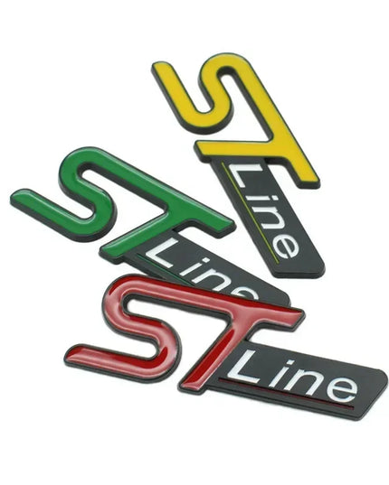 For FORD ST LINE Logo Front Grill Emblem Badge Car Rear Trunk Sticker Decals Focus Kuga Fiesta Mondeo ESCAPE Ecoboost