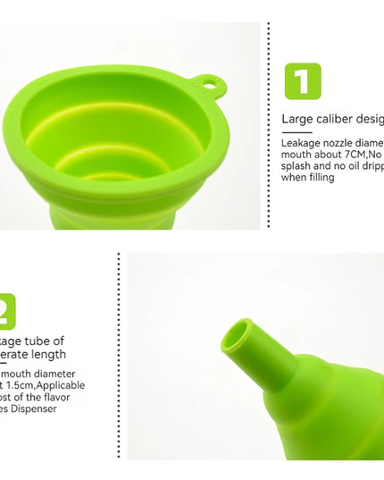 Engine Funnel Car Universal Silicone Liquid Funnel Washer Fluid Change Foldable Portable Auto Engine Oil Petrol Change Funnel