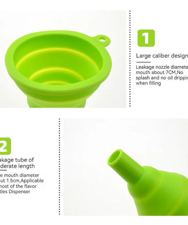 Engine Funnel Car Universal Silicone Liquid Funnel Washer Fluid Change Foldable Portable Auto Engine Oil Petrol Change Funnel