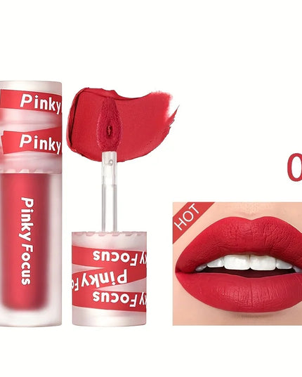 Matte Lip Gloss - Smudge-resistant, non-stick cup waterproof and sweatproof, long-lasting matte silky velvet lip gloss