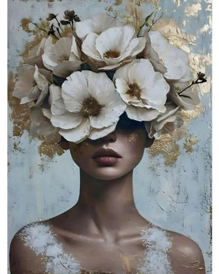 Diamond Painting Beauty Girl Diamond Art Painting Full Square Round Flower 5D Diy Embroidery Mosaic Woman Home Decor