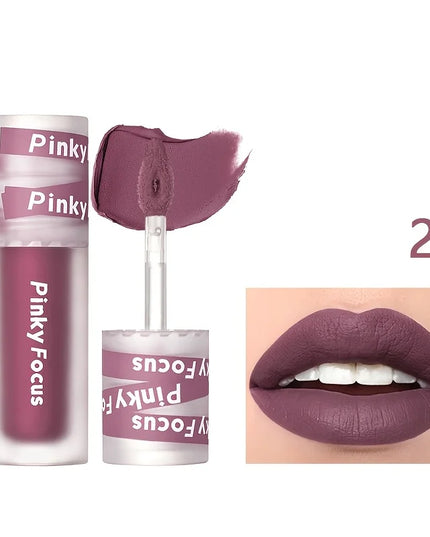 Matte Lip Gloss - Smudge-resistant, non-stick cup waterproof and sweatproof, long-lasting matte silky velvet lip gloss