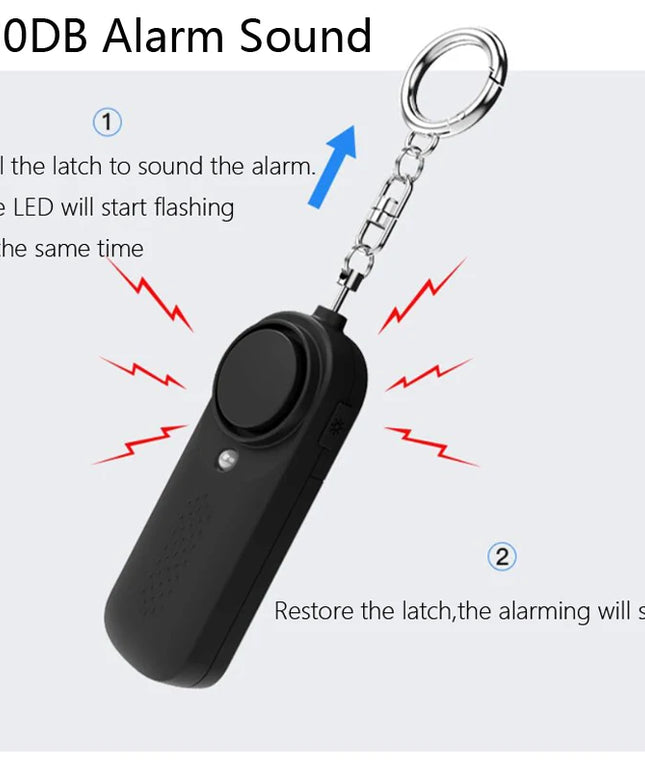 130db Protect Alert Personal Defense Siren Anti-attack Security for Children Girl Older Women Carrying Loud Panic Alarm