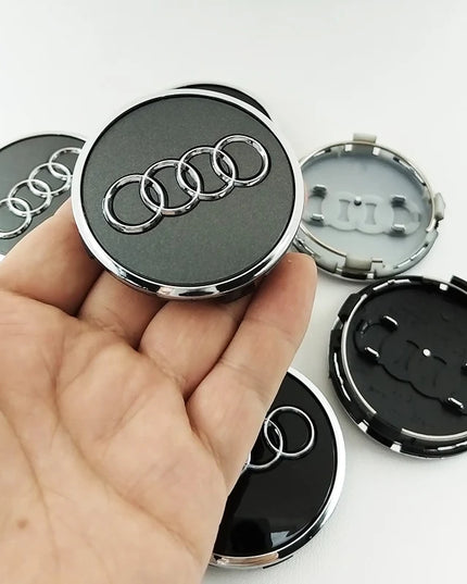 4pcs 60mm 61mm 68mm 69mm 77mm Car Wheel Center Hub Caps For Audi A3 A4 A5 A6 A7 Q3 Q4 Q5 Q7 S3 S4 S5 S6 S7 RS3 RS5 Accessories