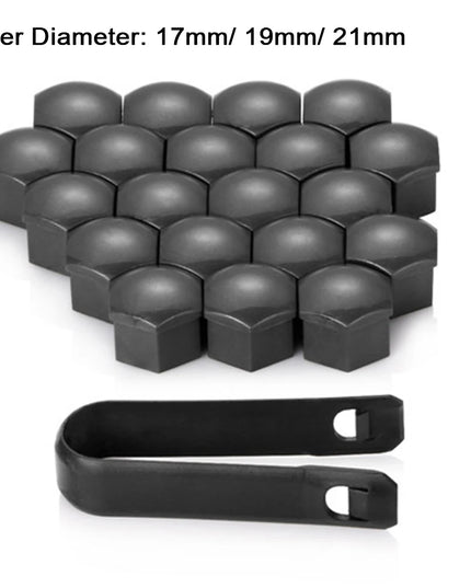 20Pcs Universal 17mm Plastic Car Wheel Nut Covers Bolt Caps For Audi A3 A4 B8 B9 A5 Q3 Q5 Q7 A6 A7 Auto Accessories