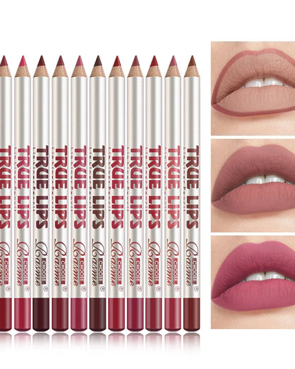 12 pcs Long-Lasting Lipstick Set with Professional Lip Liner Pencil and Matte Lip Gloss for Women Valentine's Day Gifts