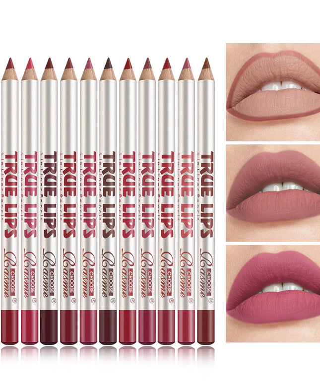 12 pcs Long-Lasting Lipstick Set with Professional Lip Liner Pencil and Matte Lip Gloss for Women Valentine's Day Gifts