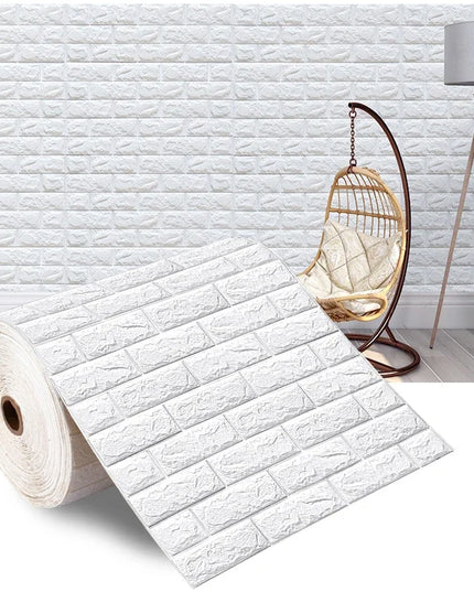70cmx1/5/10m 3D Wallpaper Decoration Self-adhesive Antique Foam Brick Wallpaper Living Room Bedroom Waterproof 3d Wall Sticker