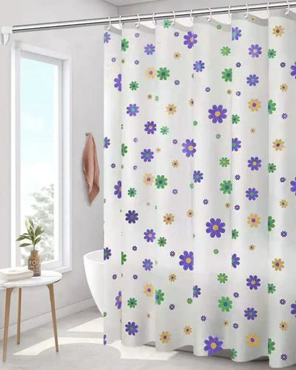Mildew Proof Shower Curtain High Quality PEVA with 12 Hook Bathroom Curtain 180*150cm Thickened Printed Shower Curtain