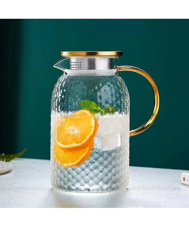 1.2L 1.5L 1.8L 2L Heat Resistant Explosion-Proof Glass Juice Jug Water Cup Cold Kettle Heated Container Canteen Clear Teapot