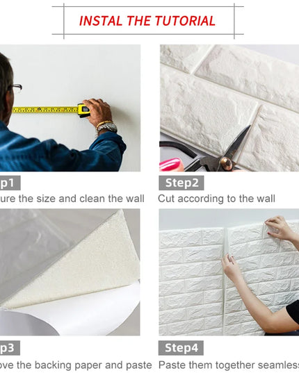 70cmx1/5/10m 3D Wallpaper Decoration Self-adhesive Antique Foam Brick Wallpaper Living Room Bedroom Waterproof 3d Wall Sticker